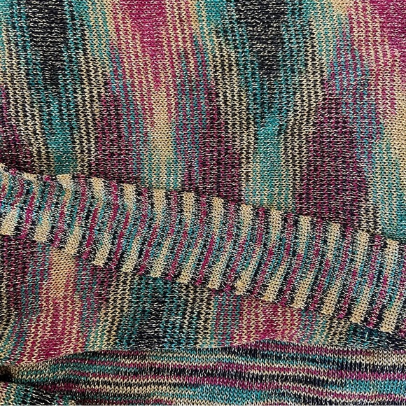 Vintage 90s Guess Jeans Gold Bodycon Knit Dress Medium Rasta Red Yellow Green - Picture 12 of 12